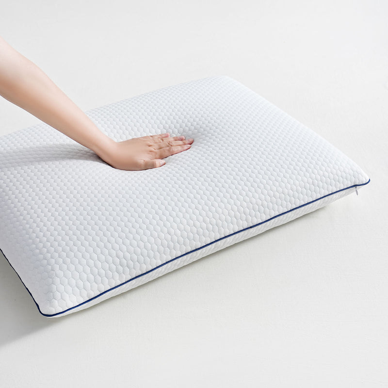 Interior memory foam core with open-cell structure for enhanced breathability

