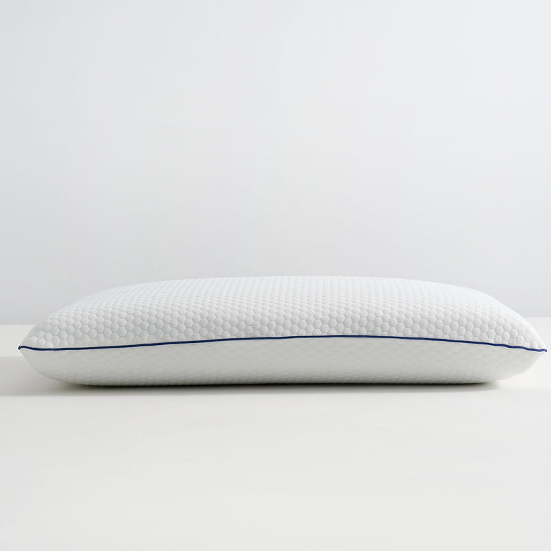 Close-up of ventilated, breathable pillow cover designed to improve airflow

