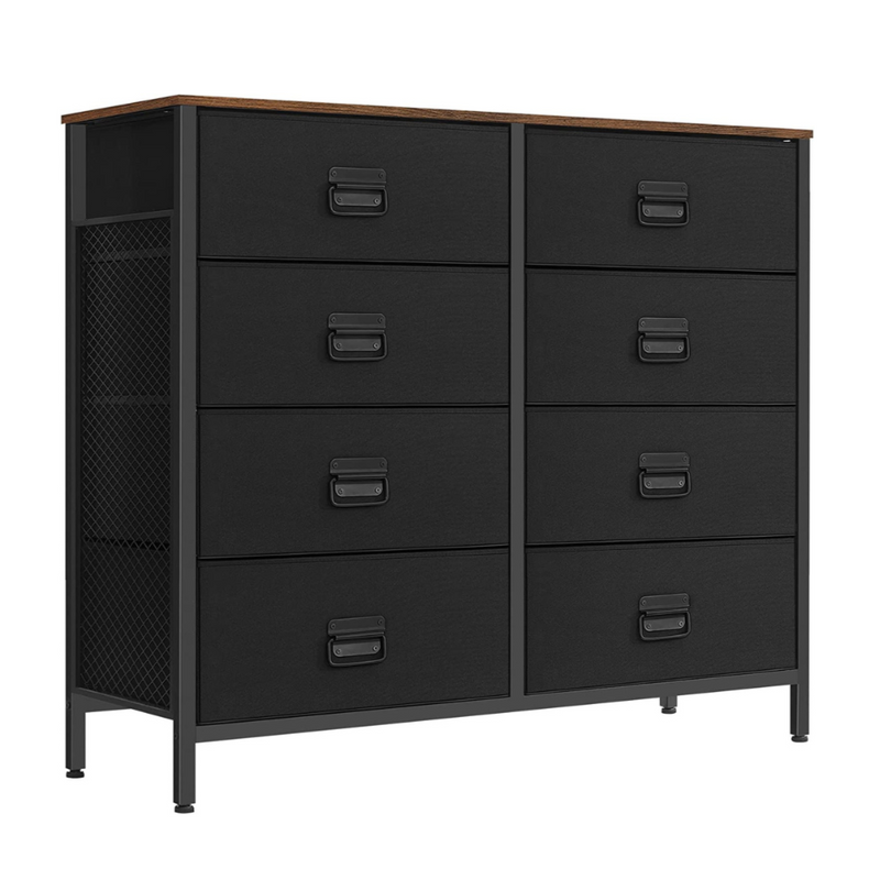Main view of brown 8-drawer chest