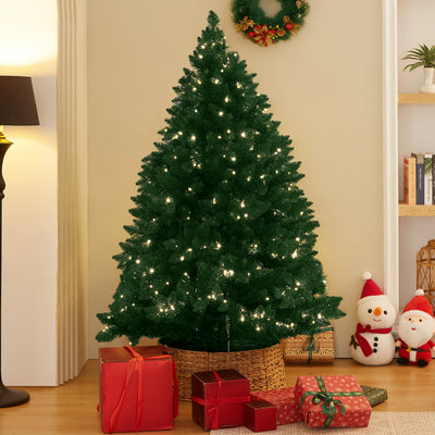 180cm Classic Christmas tree glowing with warm pre-lit lights in a NZ living room