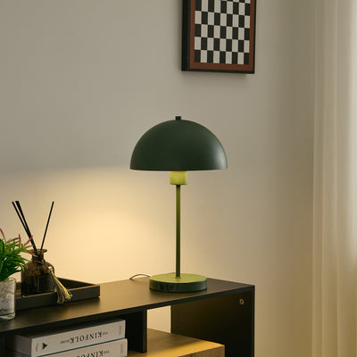 Green metal desk lamp with dome shade – compact and stylish for NZ homes