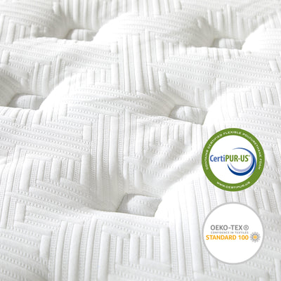 Desmond Signature Sleep Bundle - Double Mattress + White Bed Frame