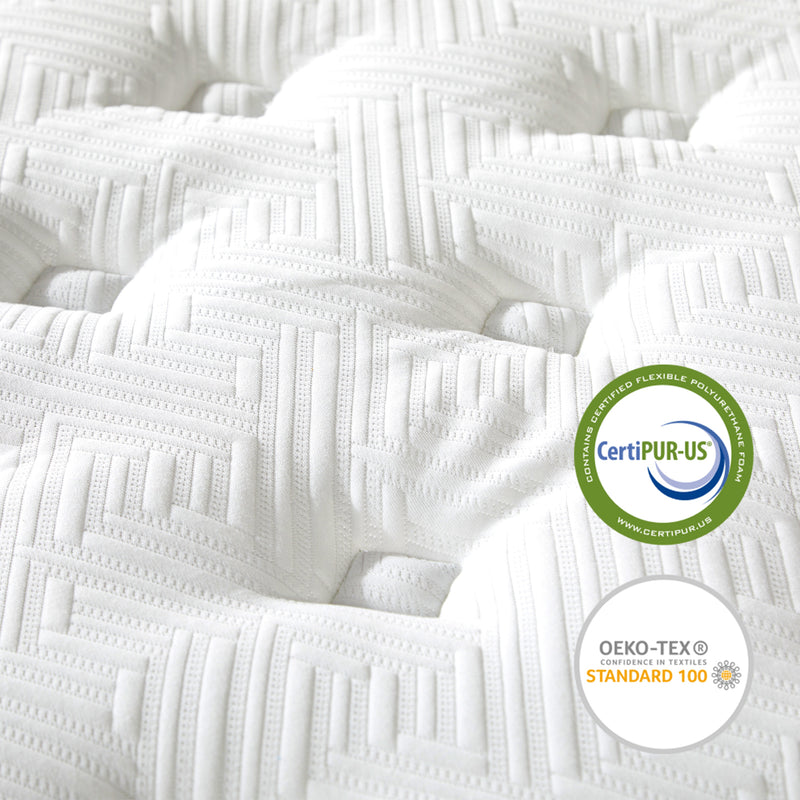 Desmond Signature Sleep Bundle - Double Mattress + White Bed Frame