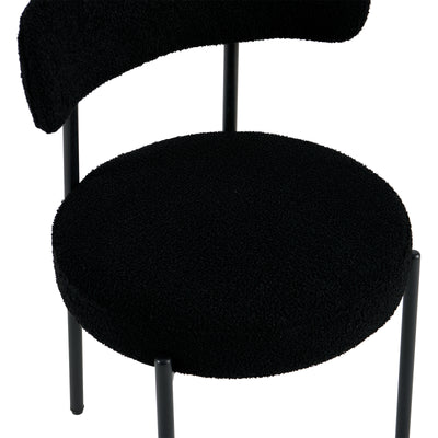 Durable and sleek black dining chairs in a set
