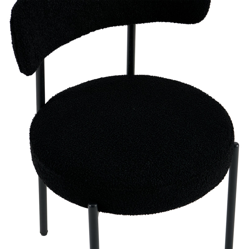 Durable and sleek black dining chairs in a set
