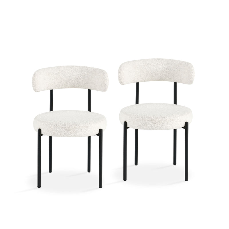 Stylish and functional white dining chairs, pack of 2
