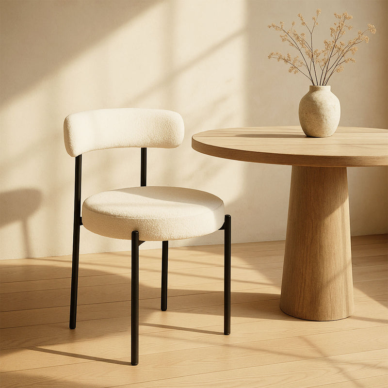 Comfortable white dining chairs – suitable for various spaces