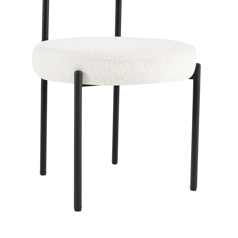 Durable white dining chairs in a convenient set of two

