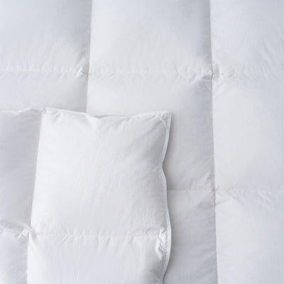 Packaging of the 20/80 down and feather duvet inner from a New Zealand-based store

