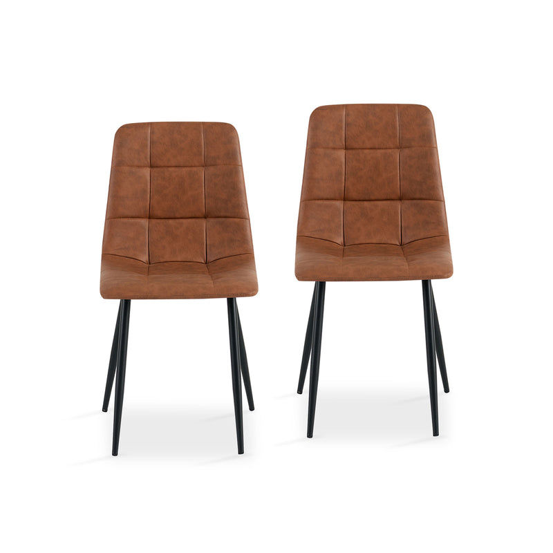 Elegant faux leather dining chairs for home or office