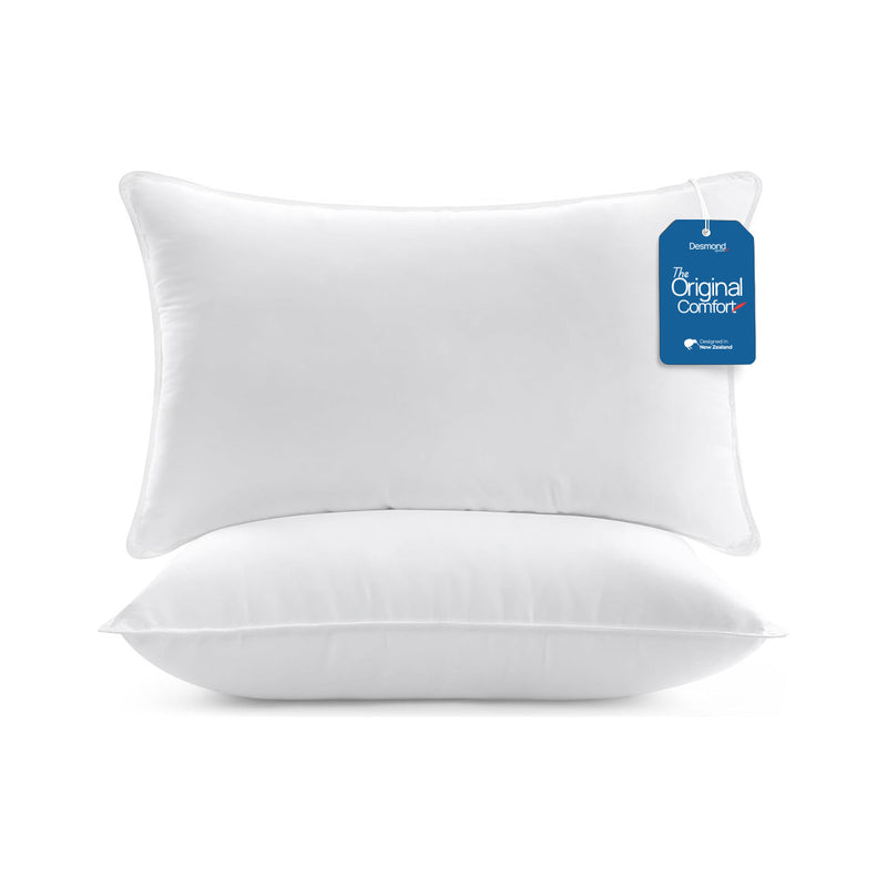 Close-up of feather down pillow set – soft and breathable pillows in New Zealand