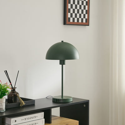 Modern green dome shade lamp – a sleek metal piece for NZ interiors