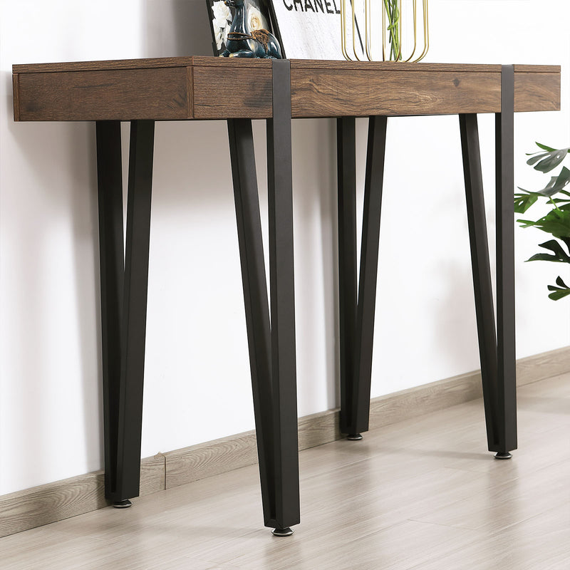 Detail shot of Industrial Luxe Console Table material and craftsmanship – NZ product