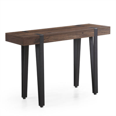 Side view of Industrial Luxe Console Table showing slim frame – perfect for NZ interiors