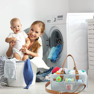 Diaper Caddy Organiser with Lid Baby Travel Essentials