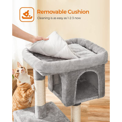 Cat Tree 84cm Tall - Light Grey