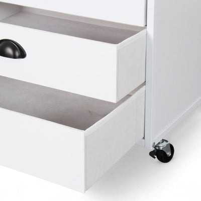 Stylish and functional mobile storage cabinet with 7 drawers, perfect for NZ home offices.