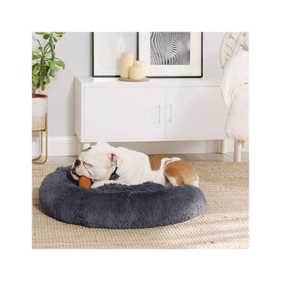 Fluffy Calming Pet Bed Large - Dark Grey