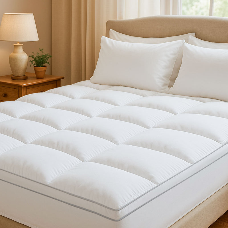 Mattress protector laid on bed – perfect fit for NZ mattresses