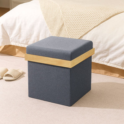 Multi-purpose dark grey ottoman with removable tray lid, ideal for compact NZ spaces.
