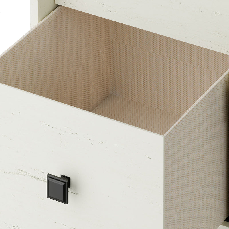  Open drawer of Mila 4 Drawer Tall Dresser showing storage space