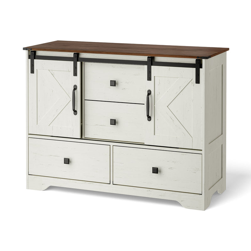 Front view of Mila 4 Drawer Wide Dresser
