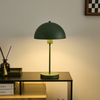 	Minimalist green dome shade lamp – clean metal design for modern NZ decor