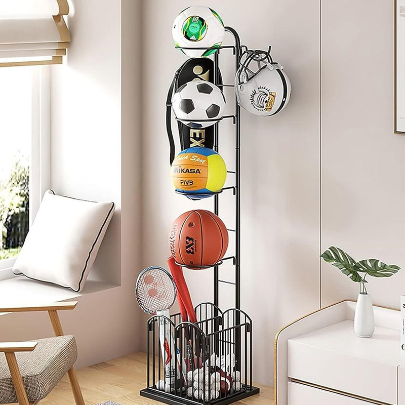 Ball Holder Storage Rack Organiser Black