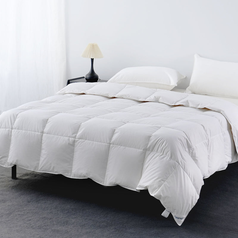 Natural fill 20/80 down and feather duvet inner displayed in New Zealand home setting

