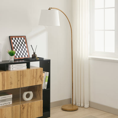 Natural Metal Arc Floor Lamp