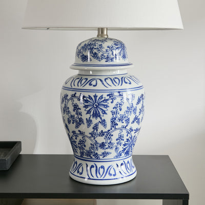 Navy blue ginger jar table lamp – a statement decor piece for elegant NZ homes