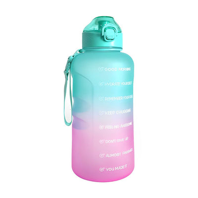 3.8 Liters Motivational Water Bottle Green & Purple