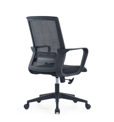 Detailed view of adjustment controls on Black Office Mesh Chair