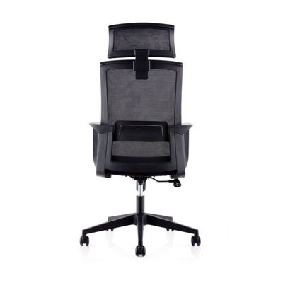 Adjustment features of Black Office Mesh Chair with Head Rest including tilt and height controls