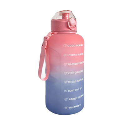 3.8 Liters Motivational Water Bottle Pink & Blue