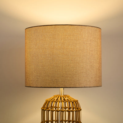 Organic weave rattan lamp – blends nature-inspired texture with soft light