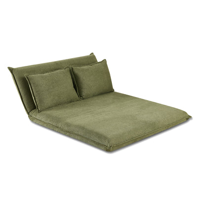 Comfortable and stylish Overlap Sofa Bed in dark green, available in New Zealand.