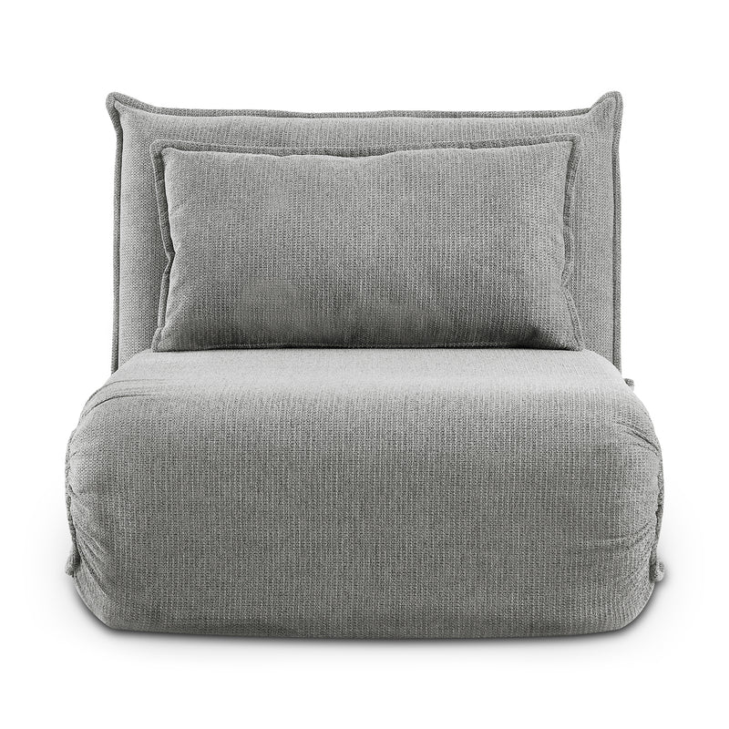 Compact and modern Overlap Sofa Bed Single in light grey, perfect for NZ apartments.