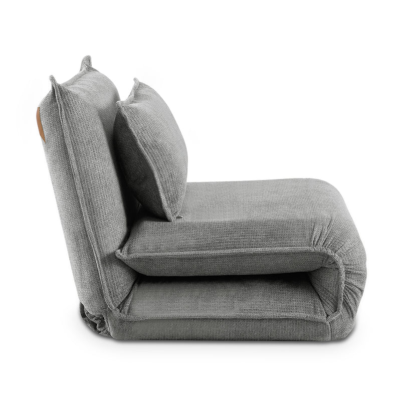 Practical light grey single sofa bed with a minimalist design for NZ households.