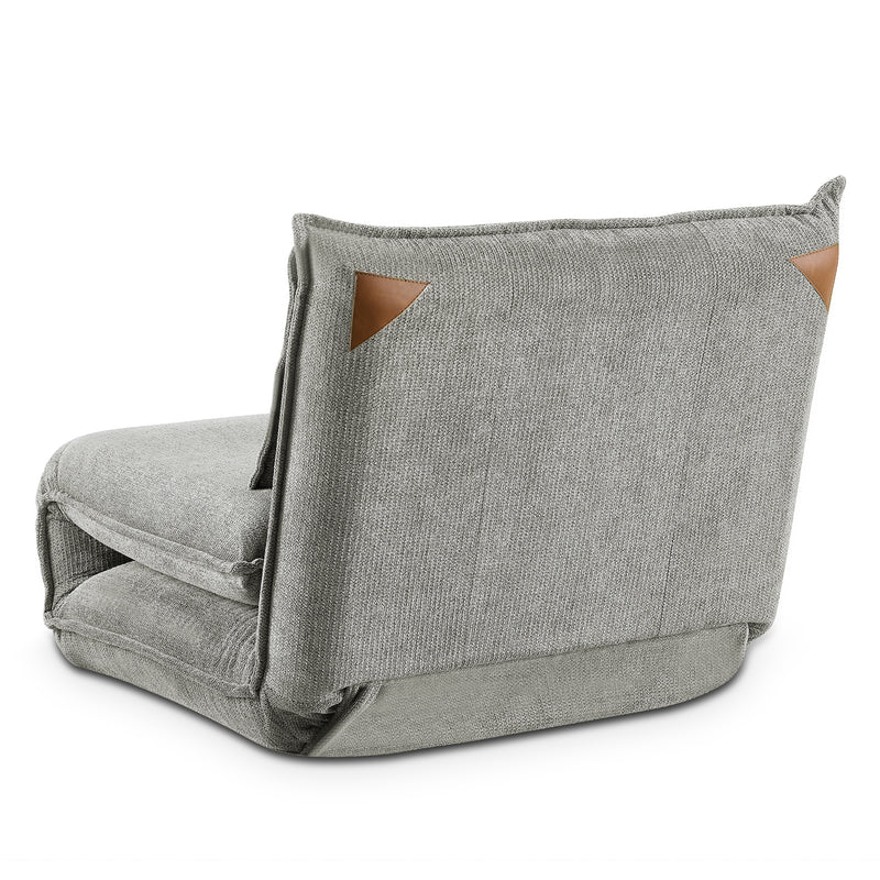 Upholstered Overlap Sofa Bed Single in light grey, versatile and durable for NZ homes.