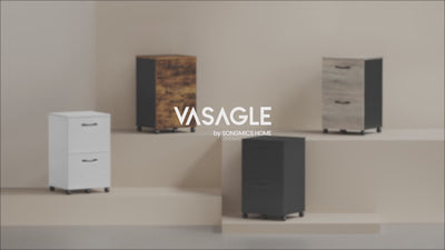 Vasagle Office File Cabinet With 2 Drawer Black