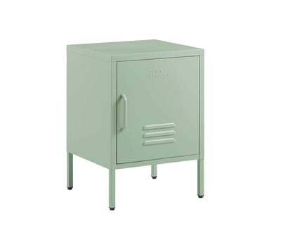 "Front view of Rainbow Bedside Table Locker in Green"