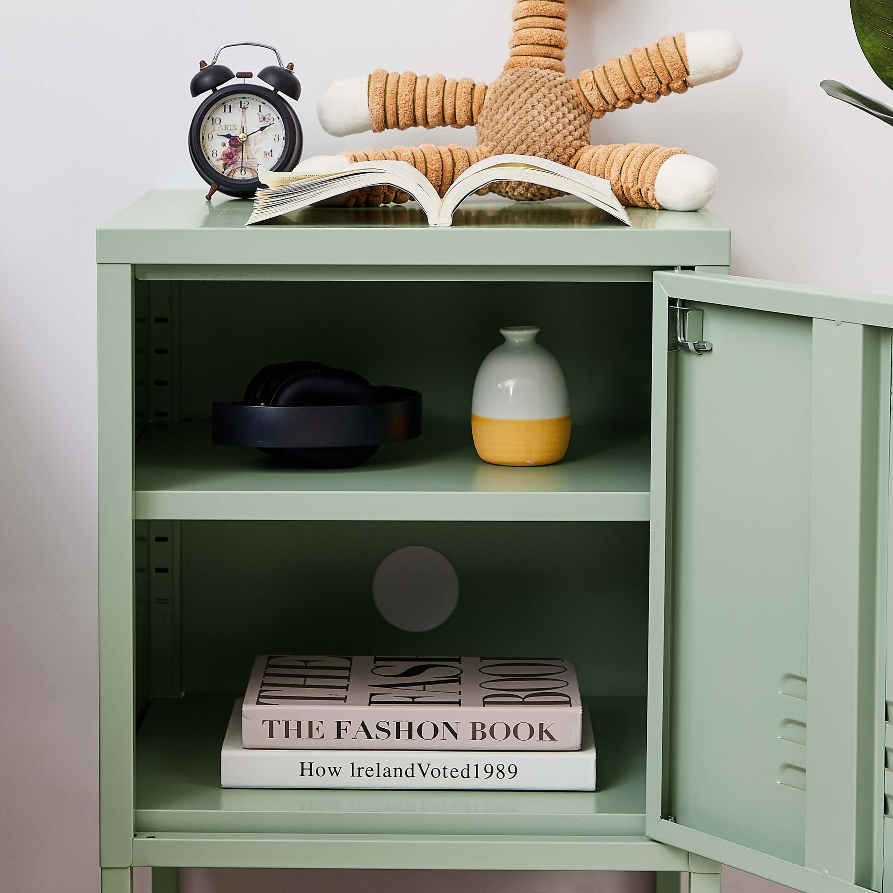 Bedside Table Locker Green - Compact Storage – Space General