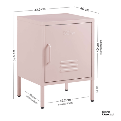 Rainbow Bedside Table Locker - Pink