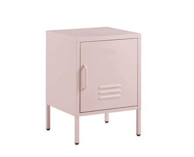 "Front view of Rainbow Bedside Table Locker in Pink"