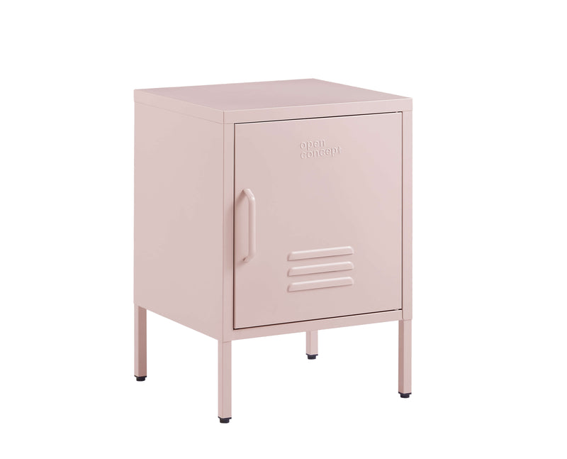 "Front view of Rainbow Bedside Table Locker in Pink"