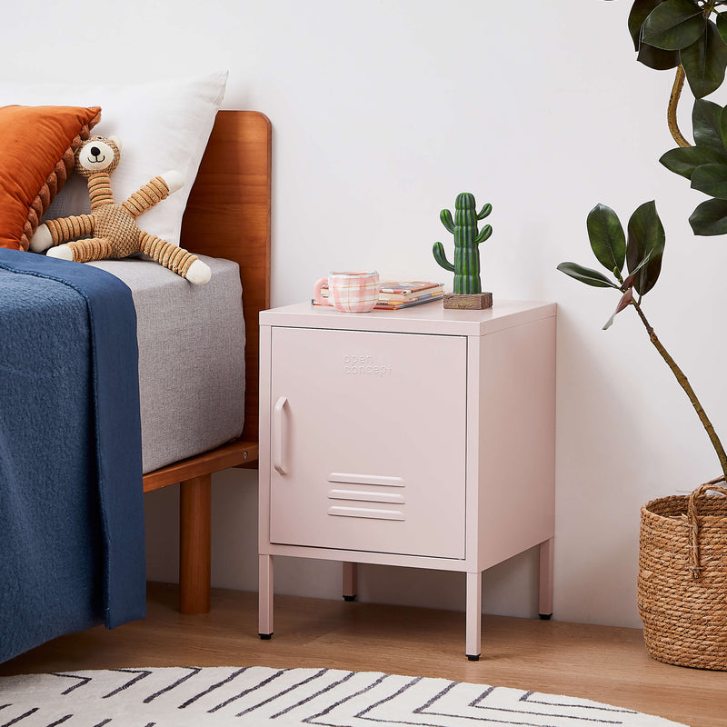 "Top view of Pink Rainbow Bedside Table Locker"