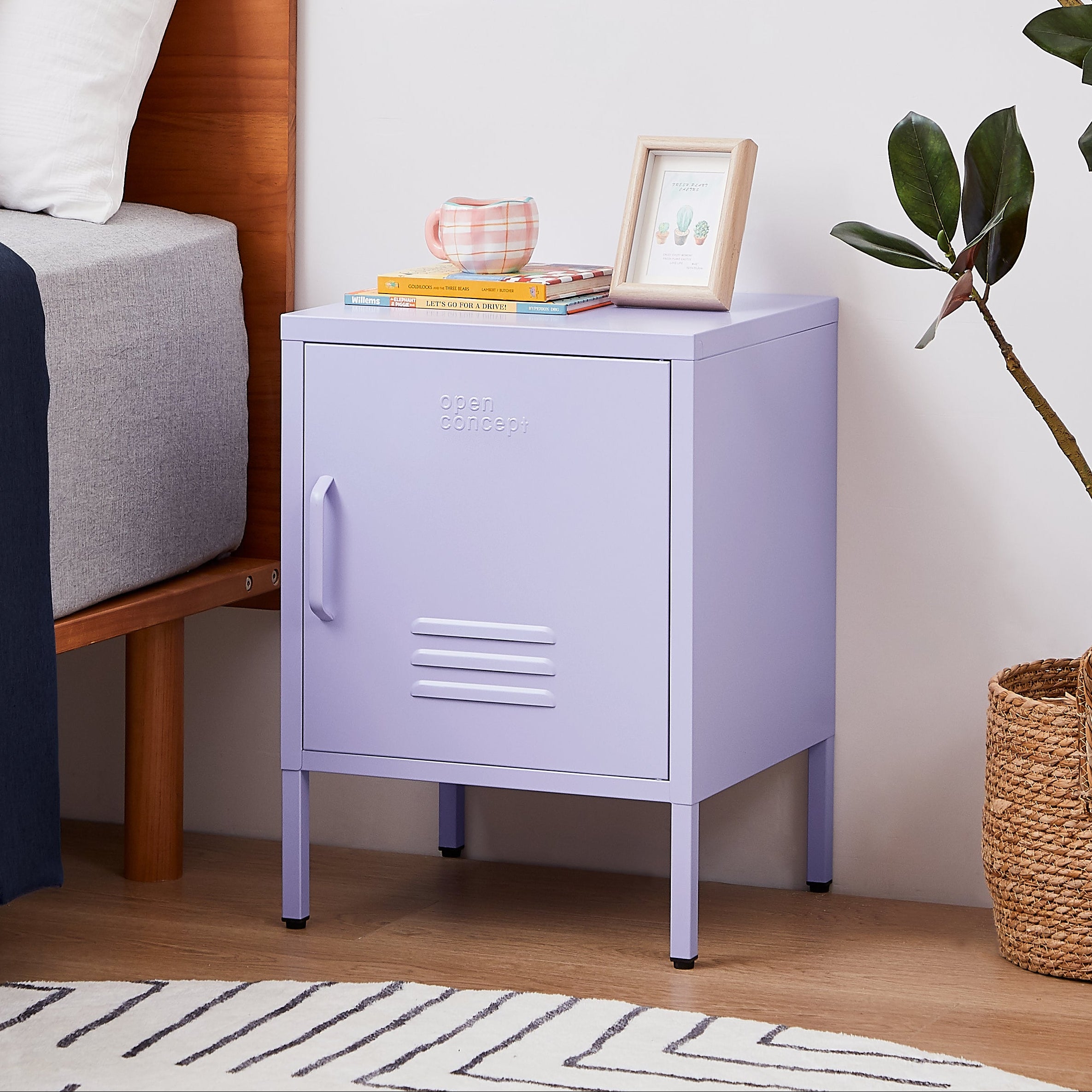 Rainbow Bedside Table Locker - Purple – Space General