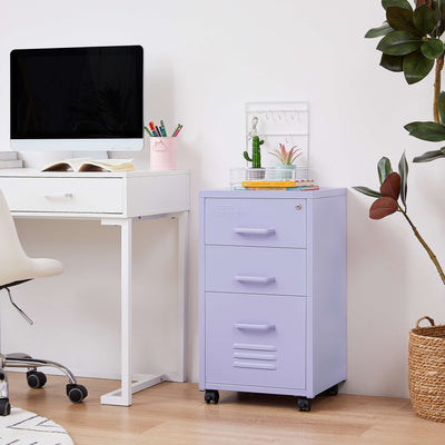 Rainbow File Storage Mobile Cabinet - Purple