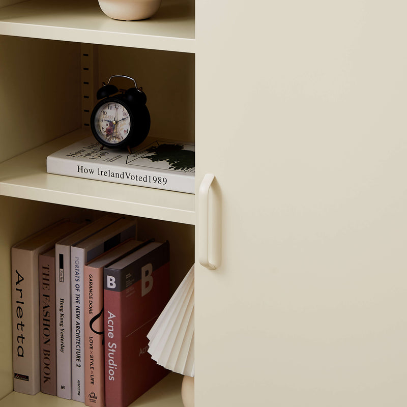 Top view of the cream Rainbow Sideboard Storage Locker, displaying the smooth top surface.